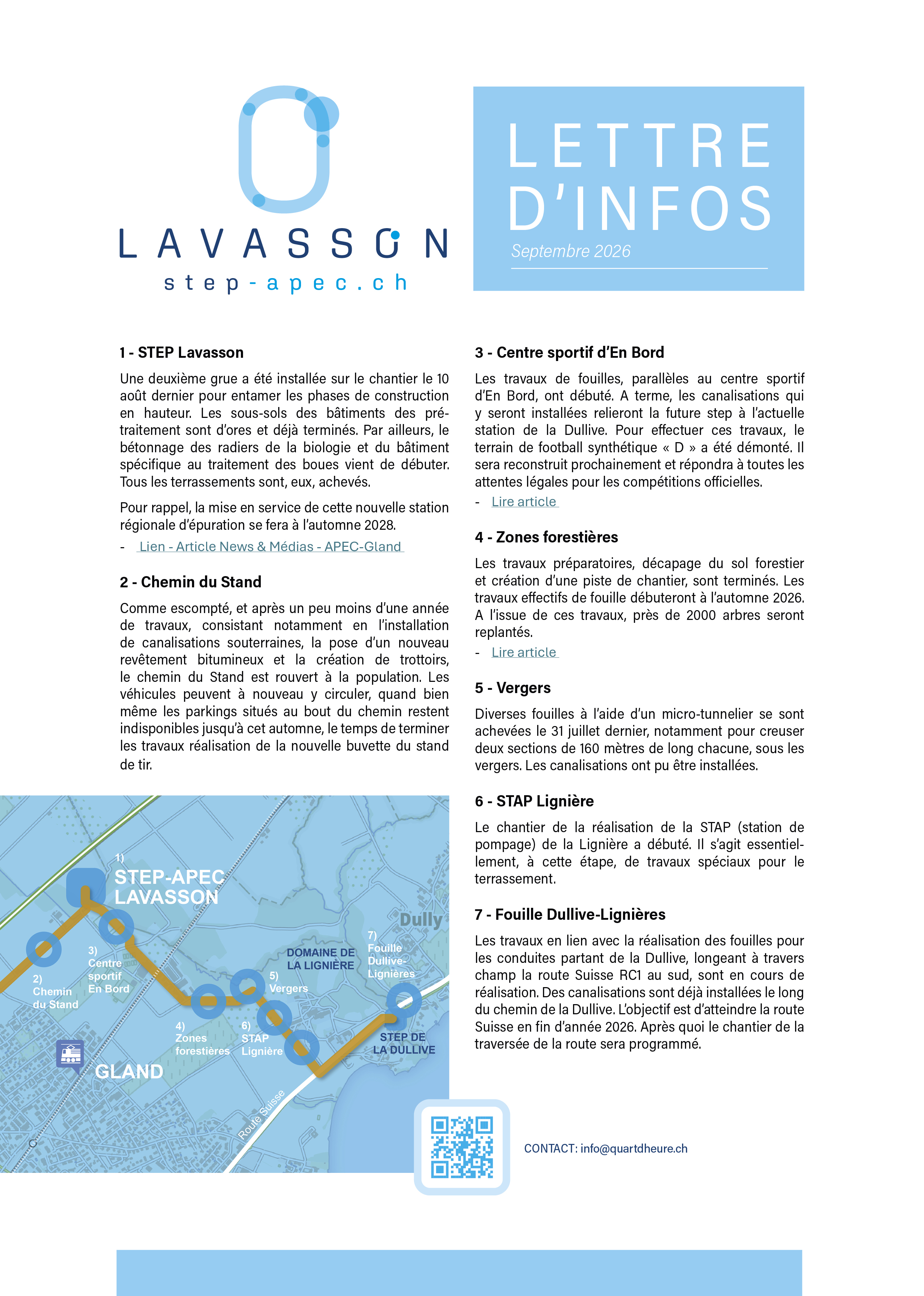 Suivi des chantiers : Septembre 2026